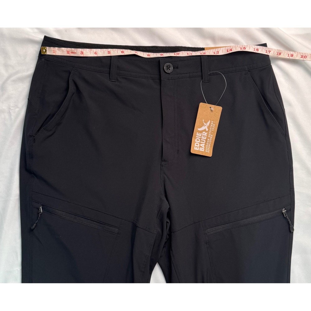 Eddie Bauer WT Flexion Lined 2.0 Pant Womens 12T Black Straight Leg Mid Rise NWT - Picture 8 of 16